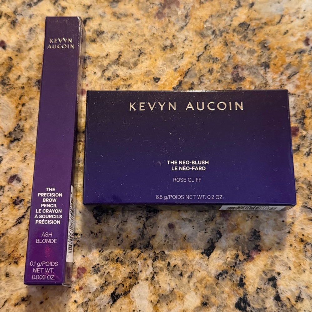 Kevyn Aucoin Brow Pencil & Neo Blush - Ash Blonde & Rose Cliff - NIB Full Size